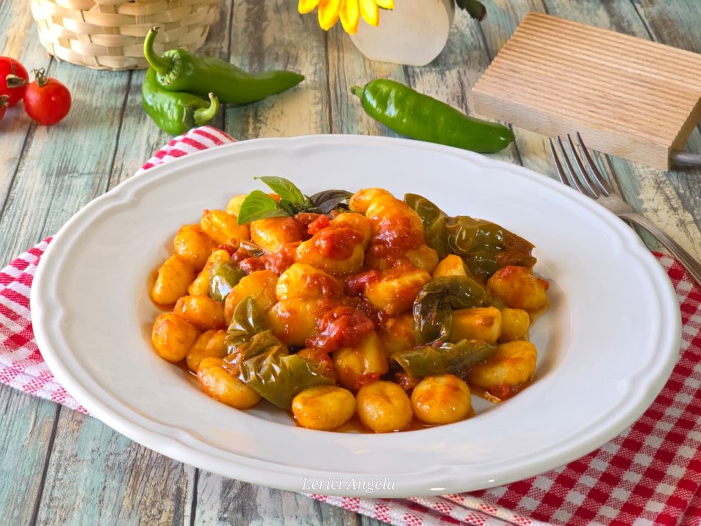 Potato Gnocchi with Tomatoes and Friggitelli Peppers