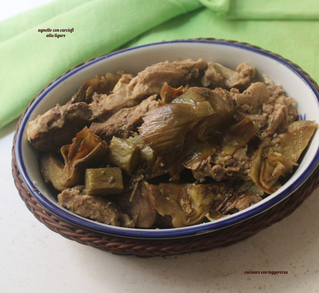 lamb with Ligurian artichokes
