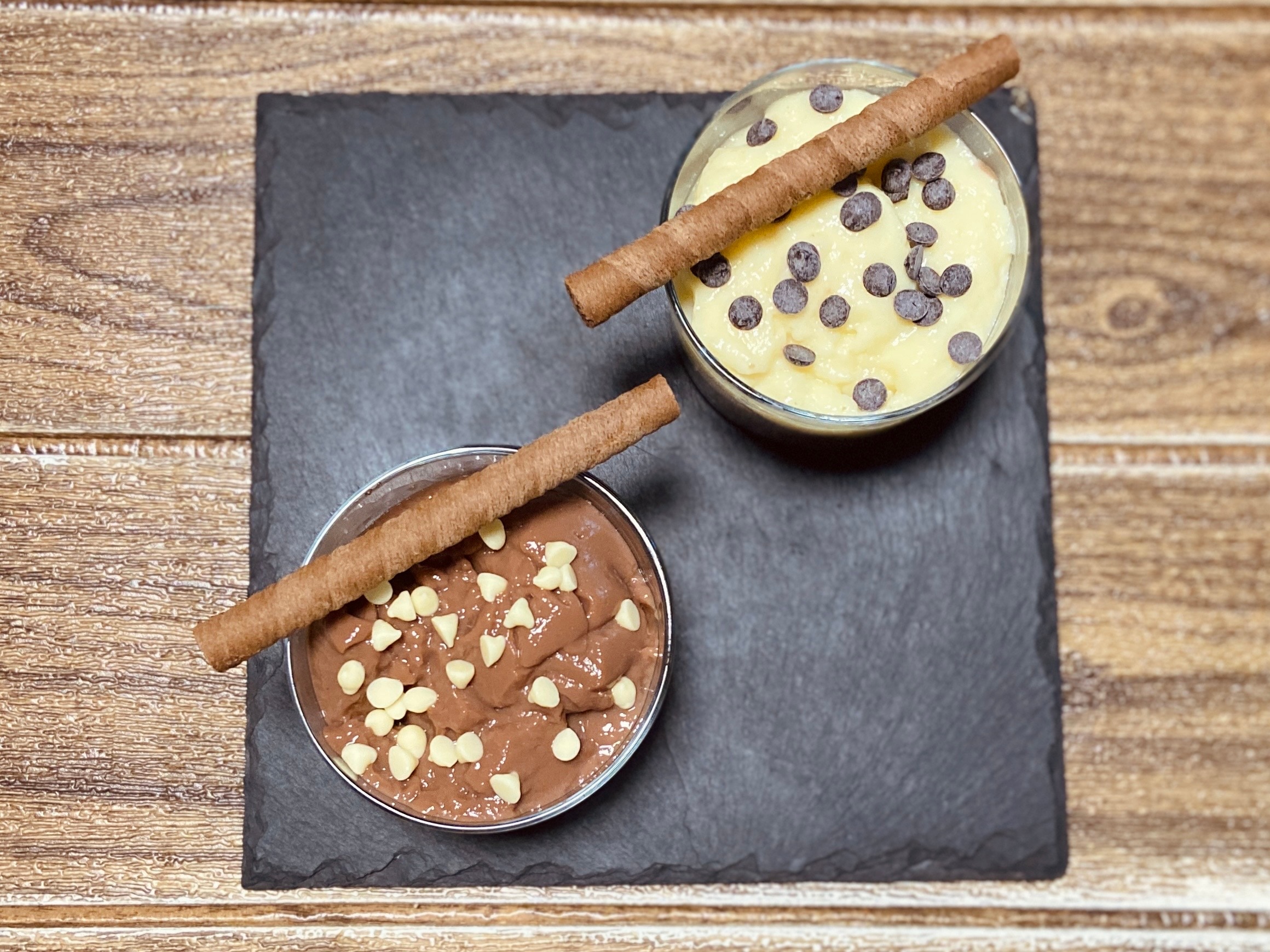 Chocolate and Vanilla Cream Cups