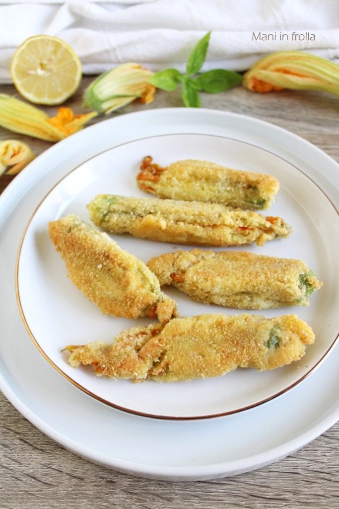 Stuffed Zucchini Flowers with Burrata and Anchovies