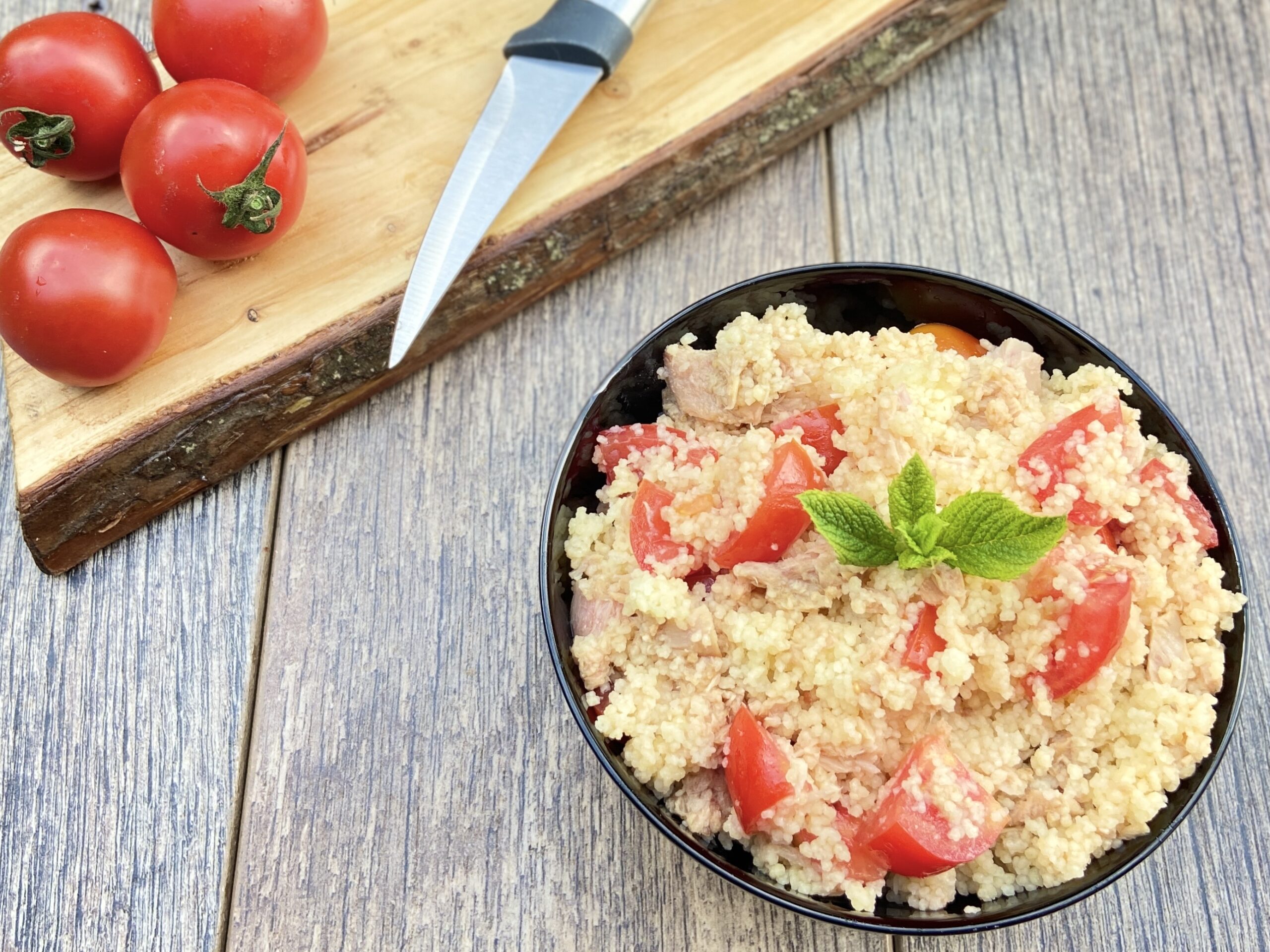 Couscous with Tuna and Cherry Tomatoes