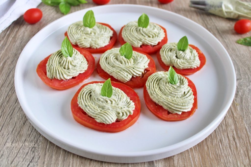 Tomatoes with Basil Mousse