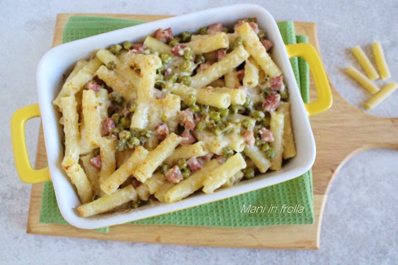 Baked Pasta with Peas and Ham