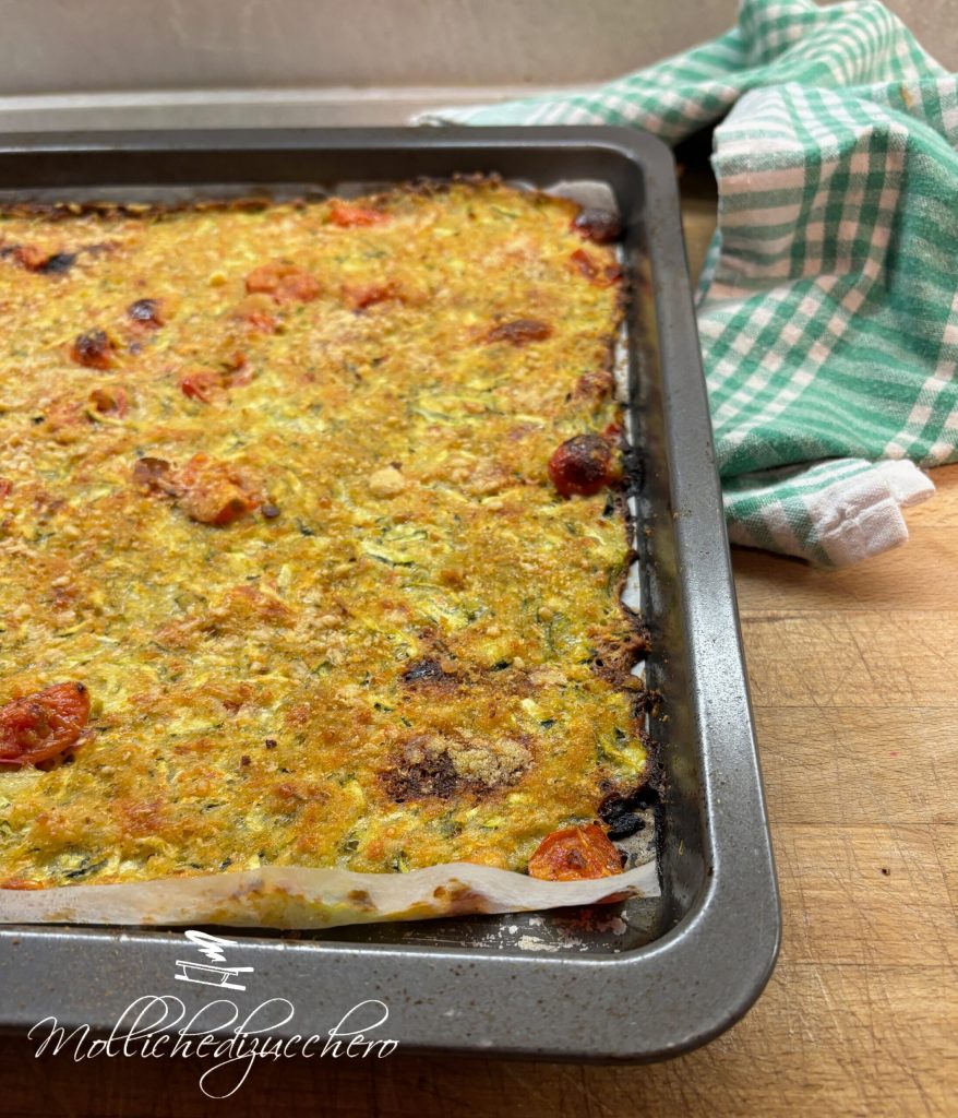 crispy zucchini and tomato flatbread