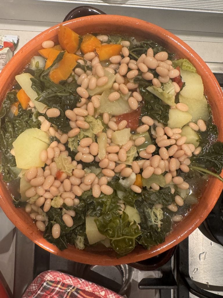 add beans, bread, and ribollita