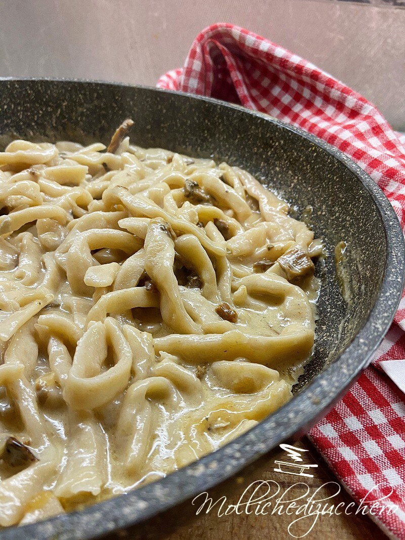 Pasta with Gorgonzola Cream and Porcini Mushrooms
