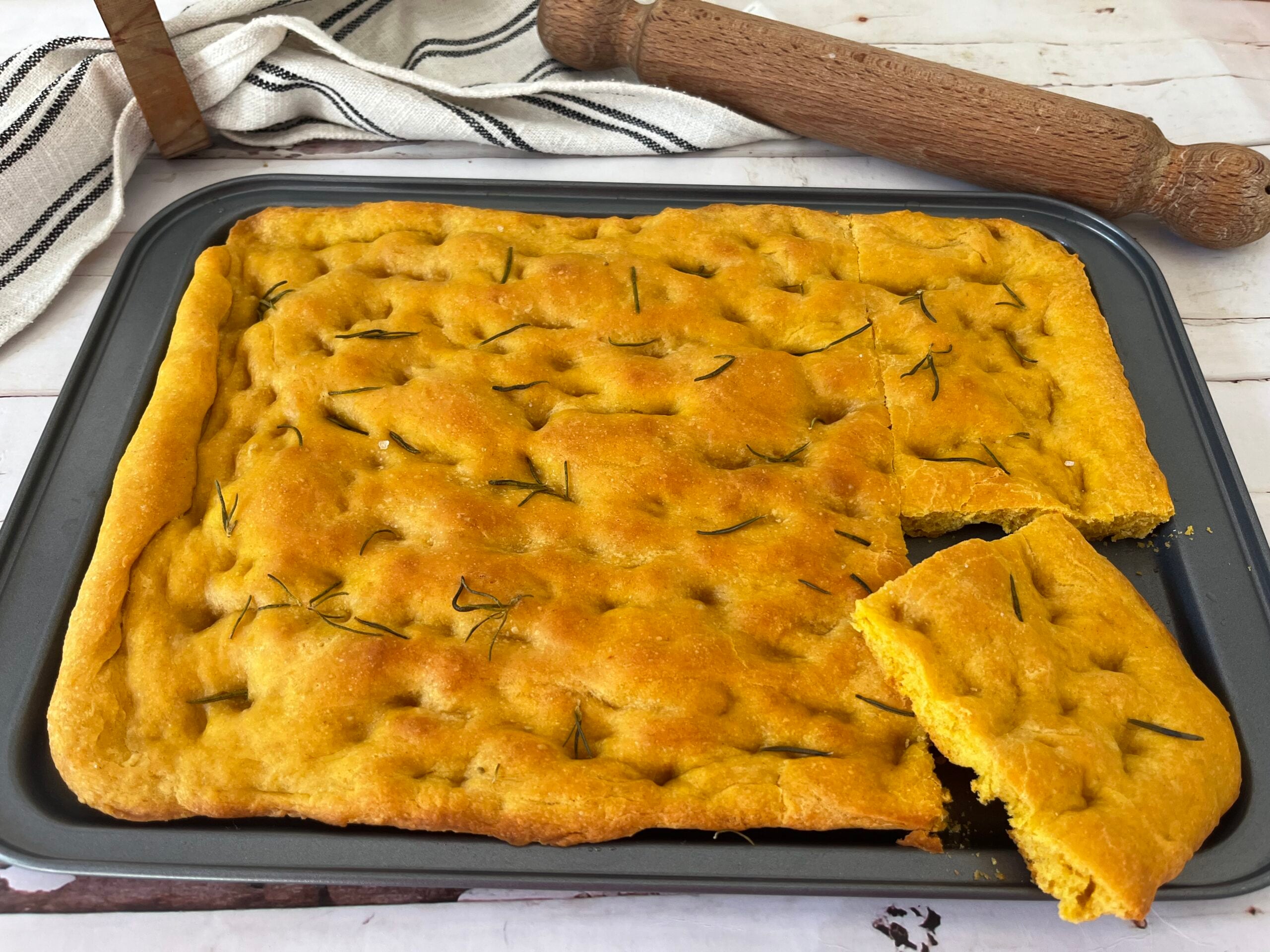 Soft Pumpkin Focaccia