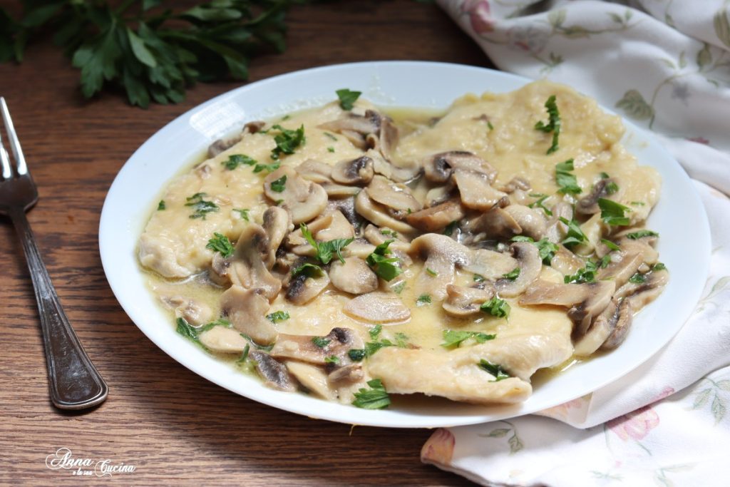 Creamy Chicken Scaloppine with Mushrooms