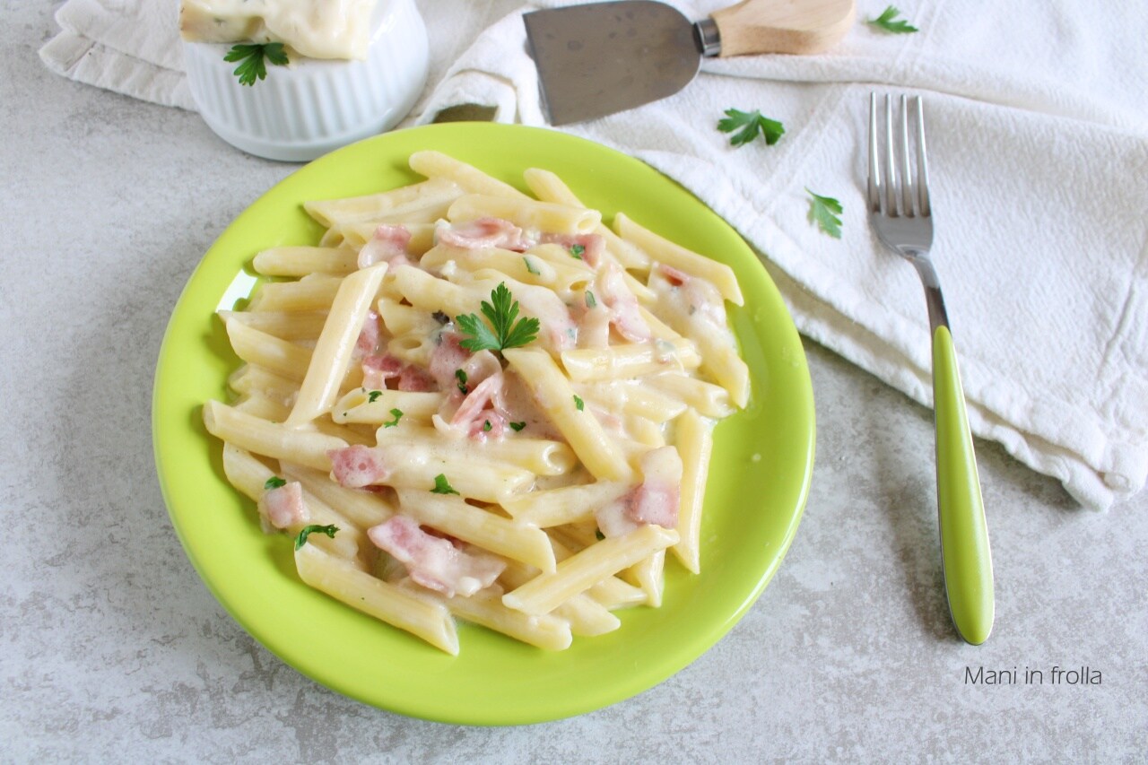 Penne with Guanciale and Gorgonzola