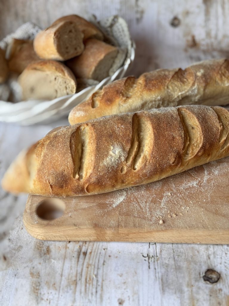 quick homemade baguettes with stand mixer