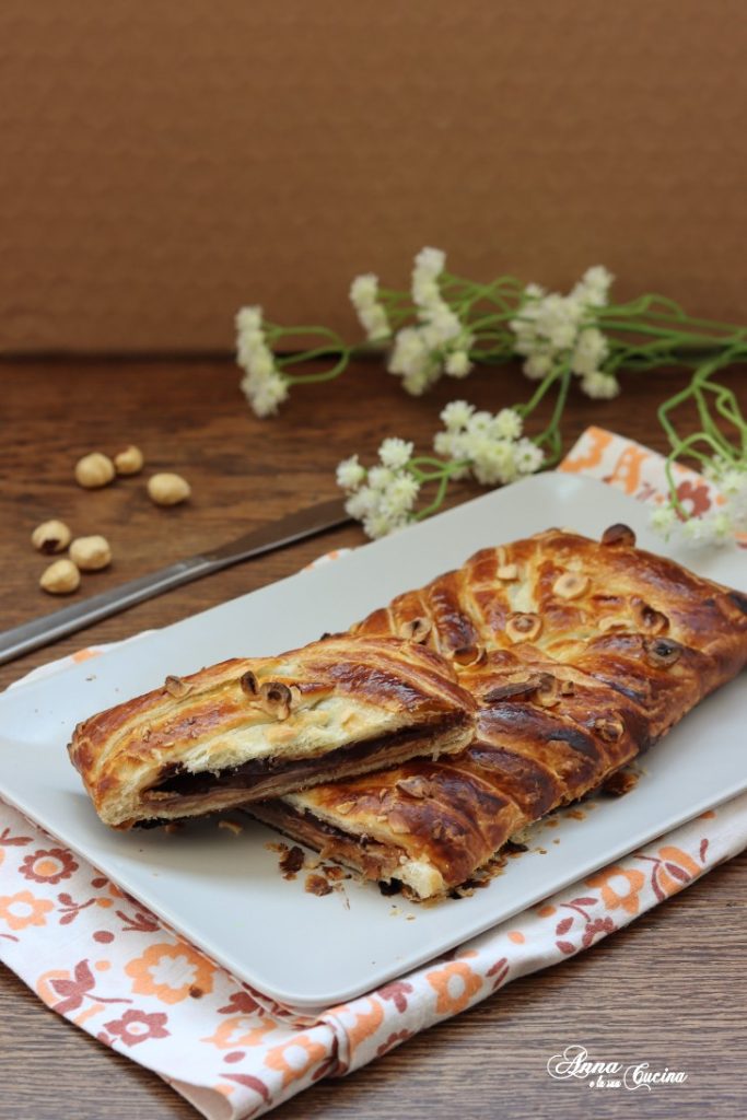 Braided Puff Pastry with Hazelnut Cream