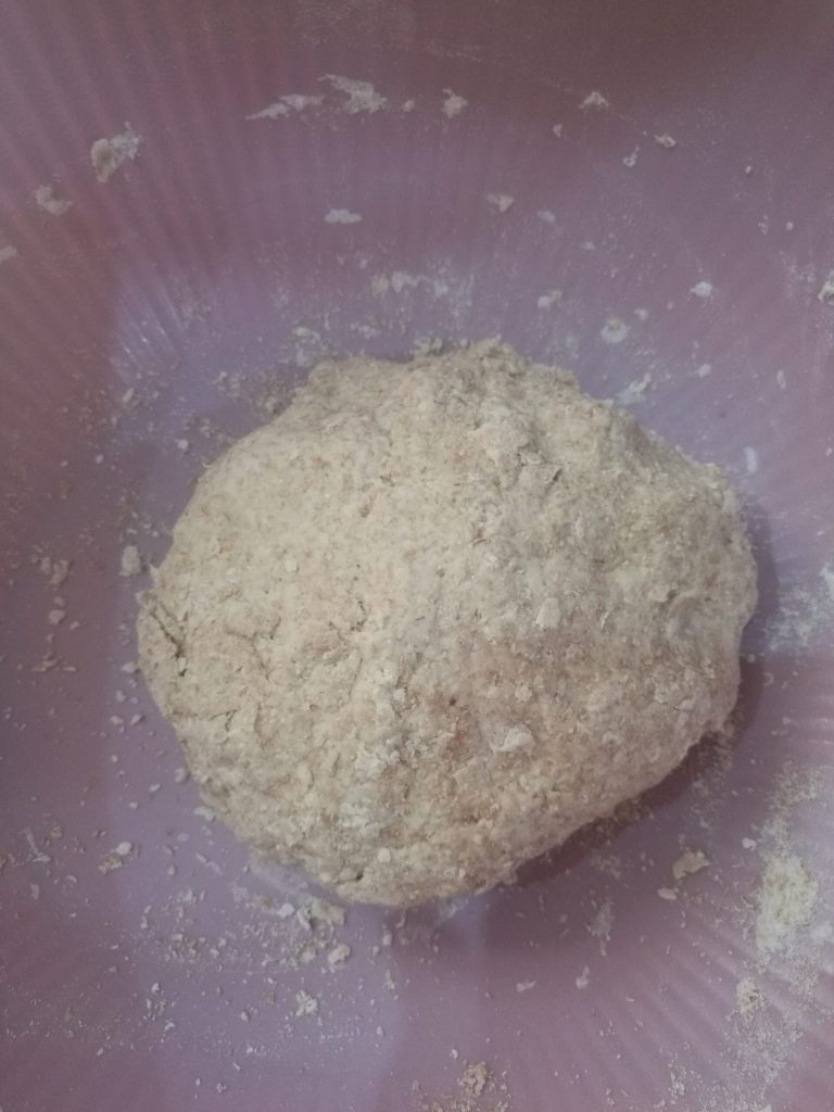 Work the ingredients until a smooth dough is obtained