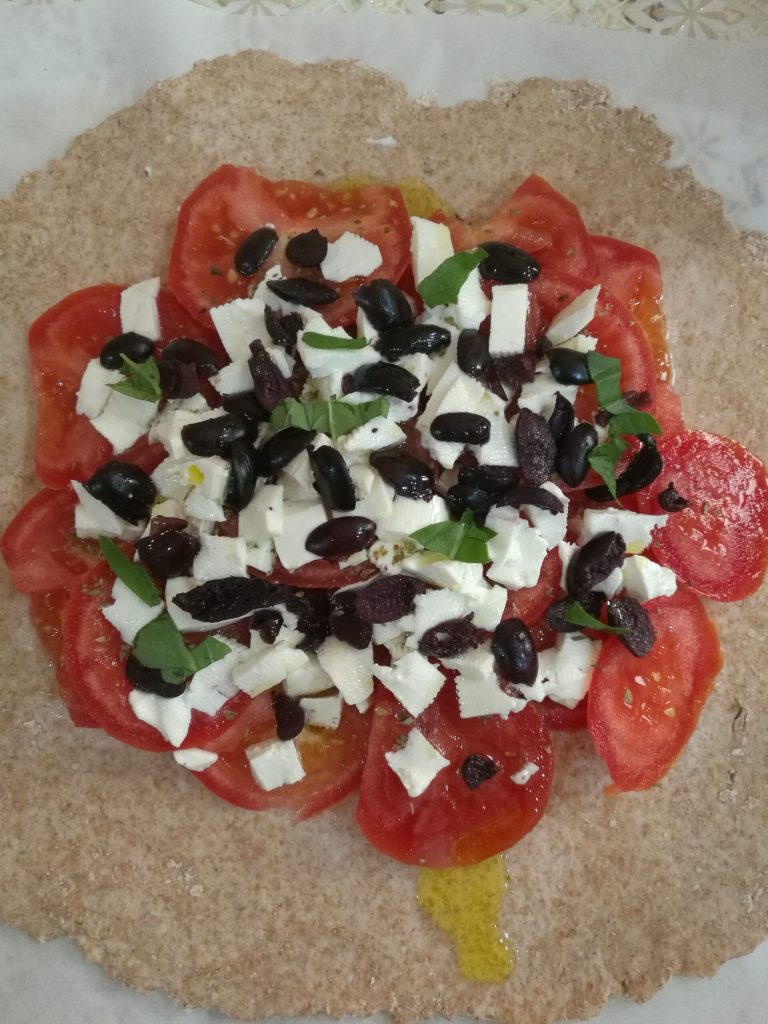 Add oil and basil