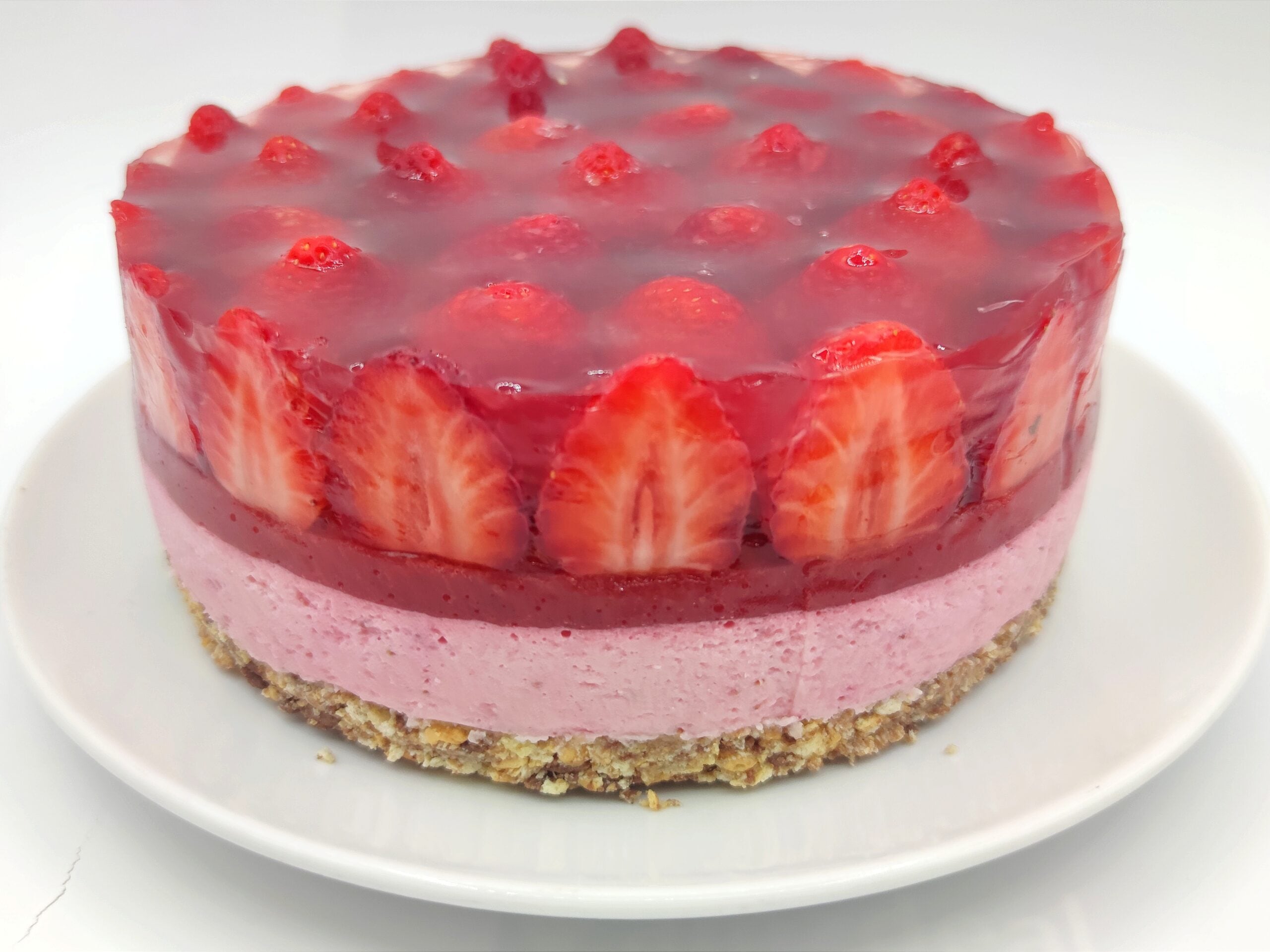 Strawberry Cheesecake with 3D Aspic