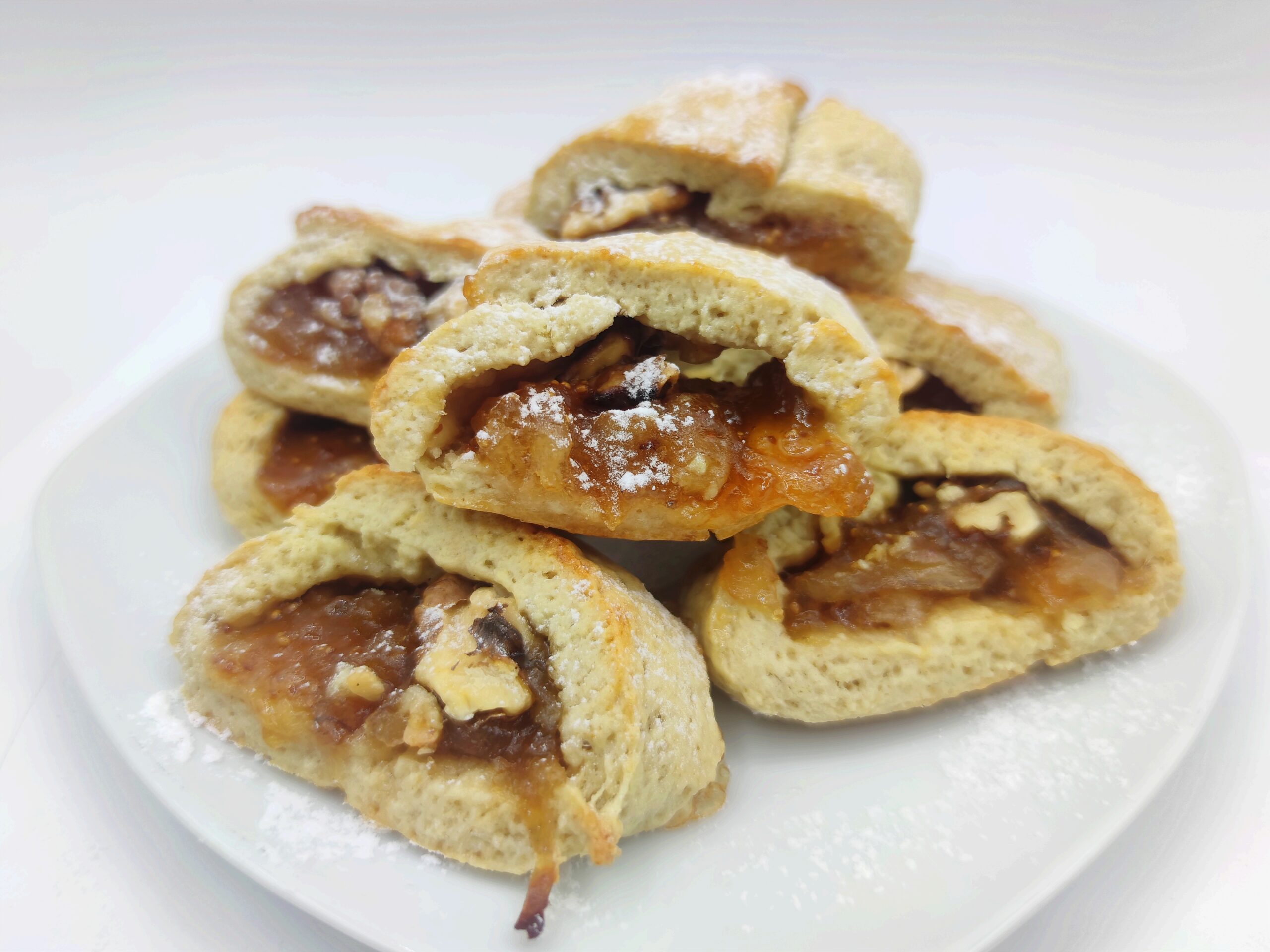 Vegan Cookies with Fig Jam and Walnuts