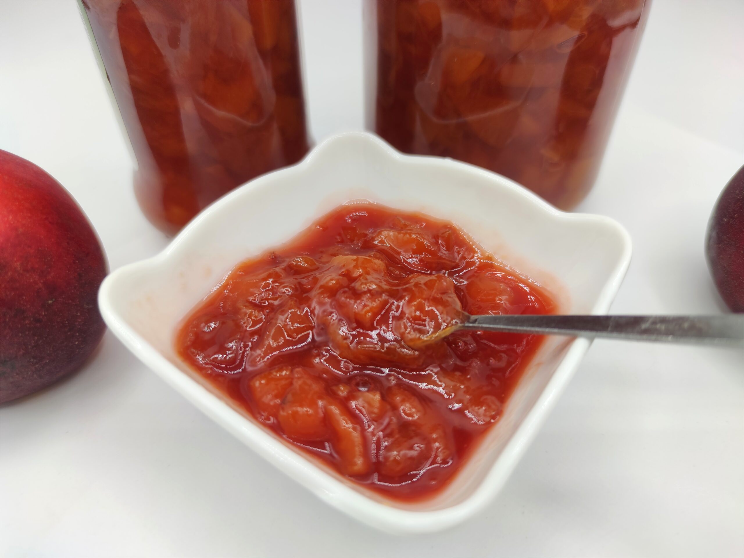 nectarine and ginger jam
