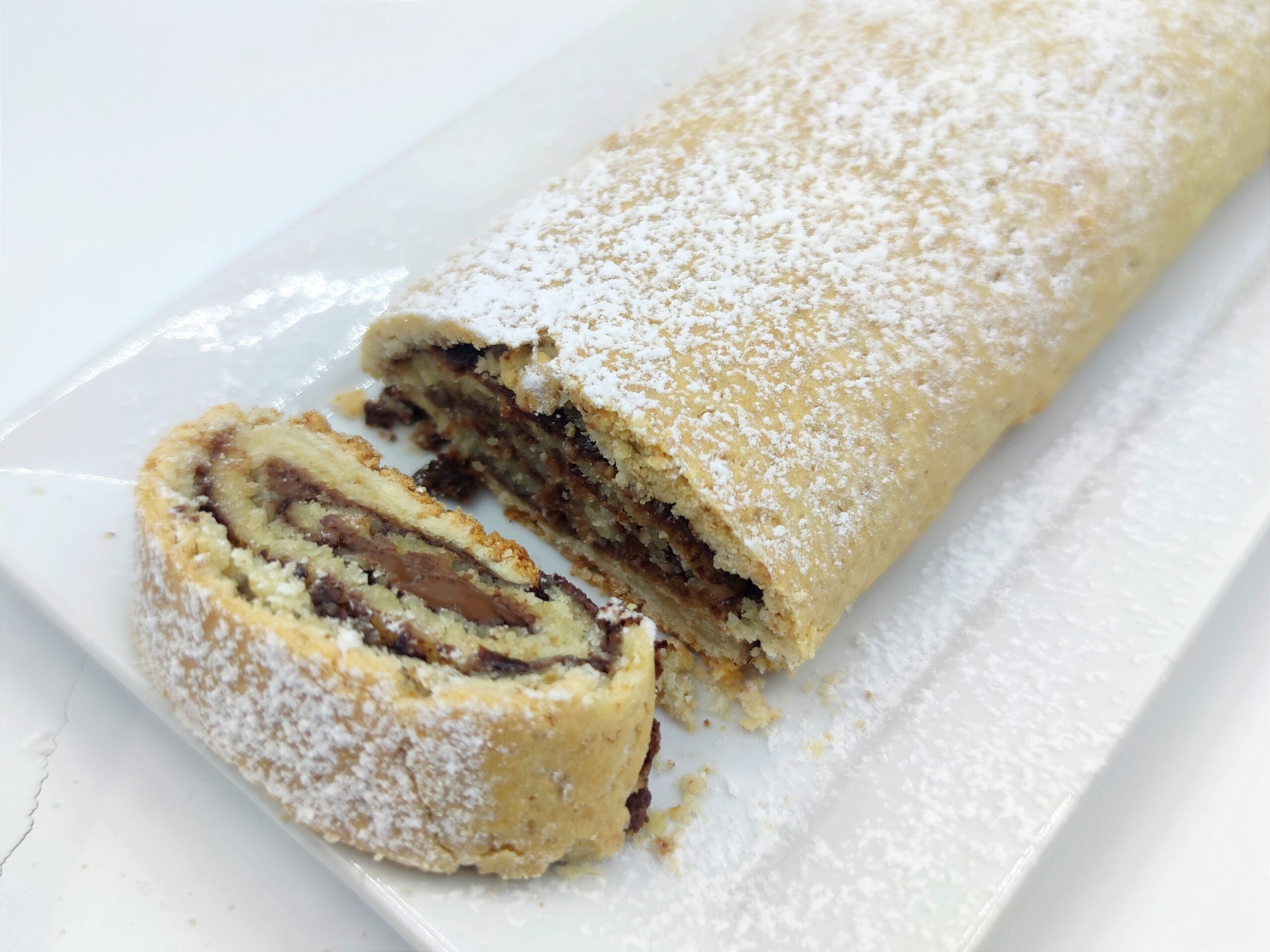 Nutella Shortcrust Roll (Egg-Free and Butter-Free)