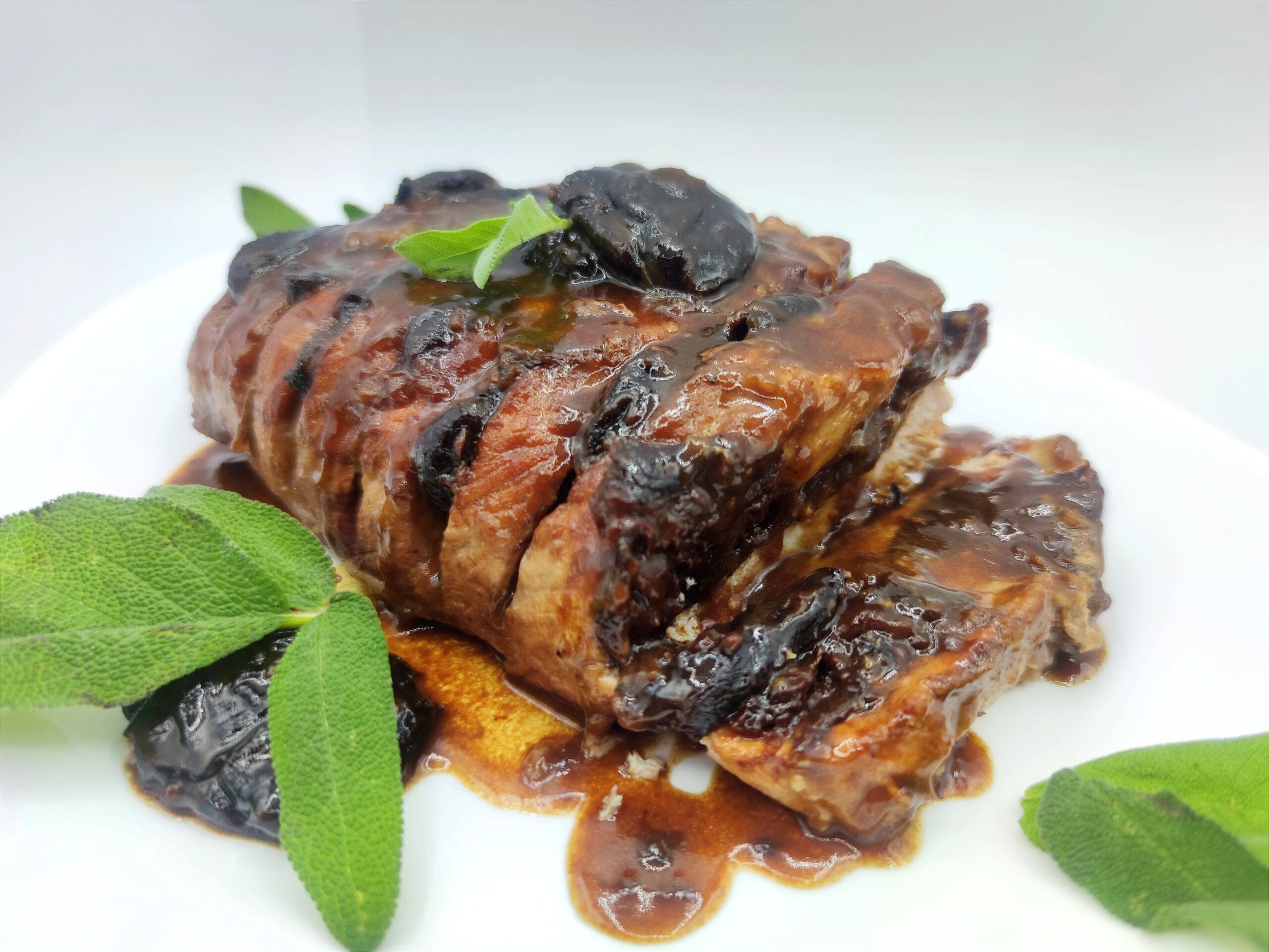 roast plums and sage