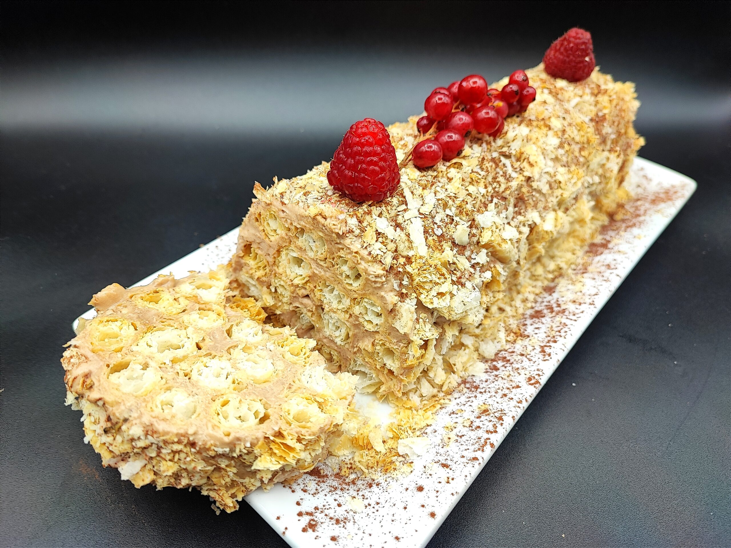 Millefeuille Roll with Cream, Nutella, and Mascarpone