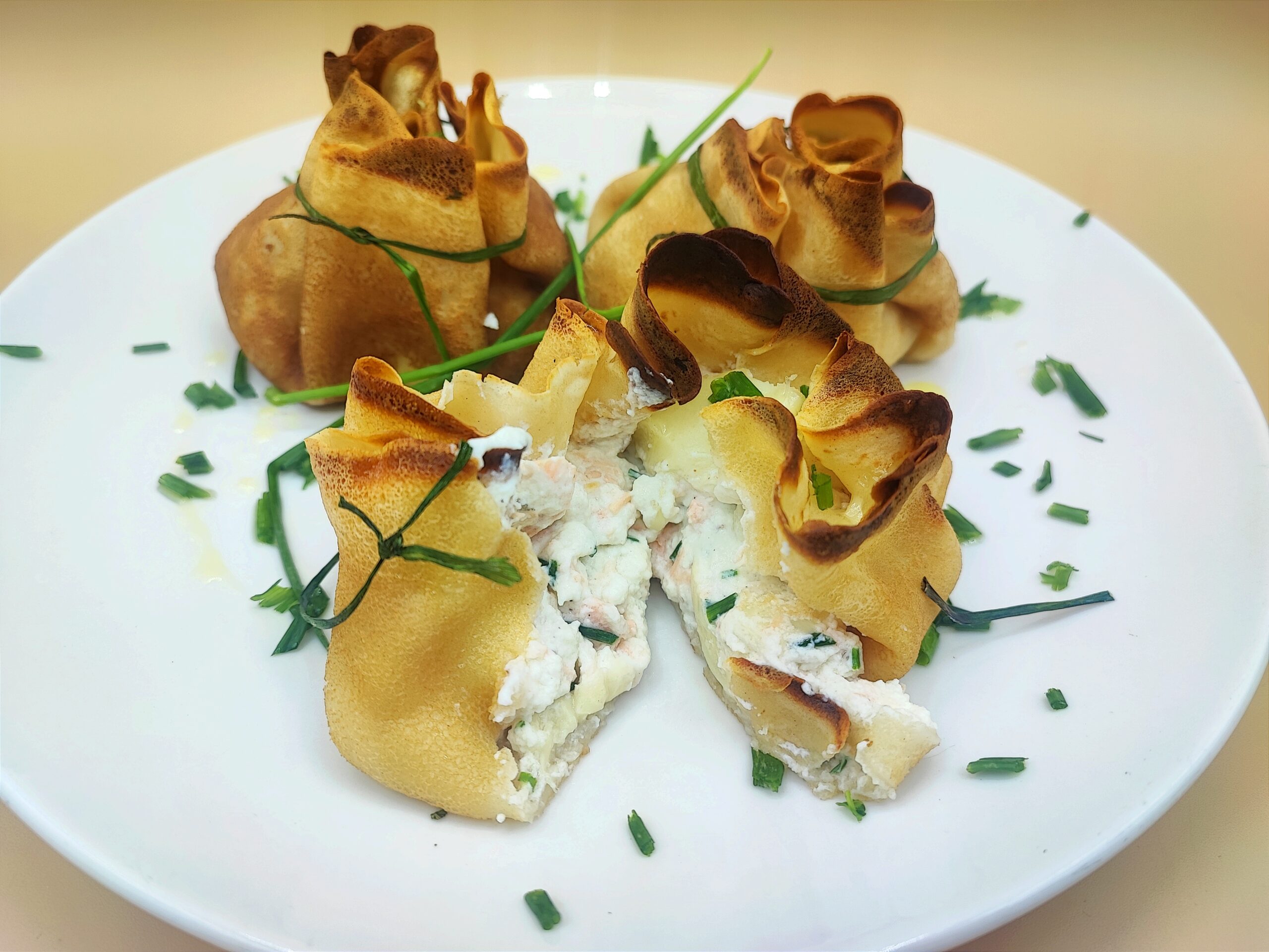 crepes with salmon and ricotta without eggs