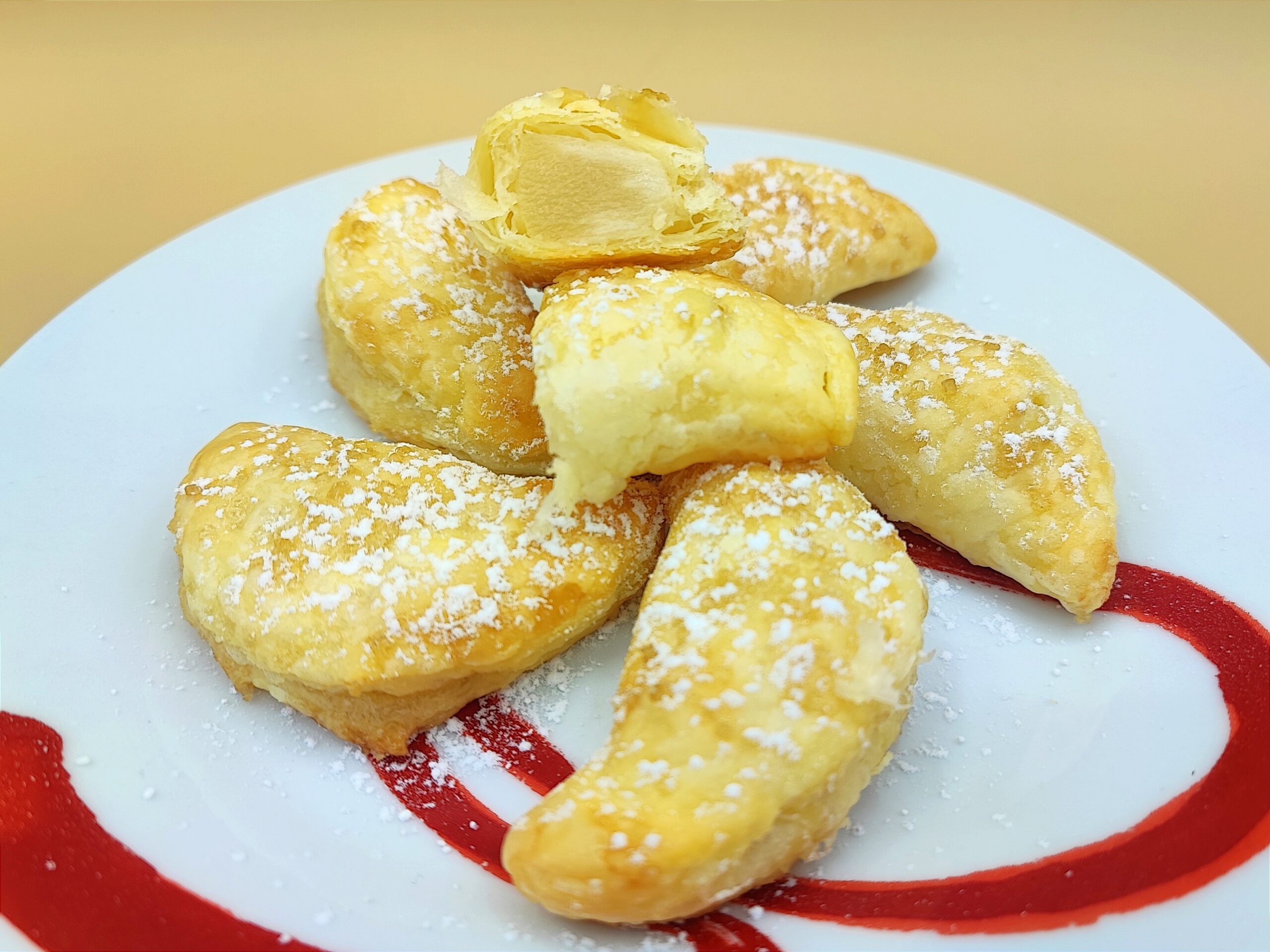 pear wedges in puff pastry
