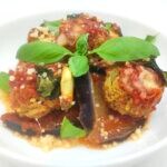 Baked Meatballs and Eggplants without Eggs