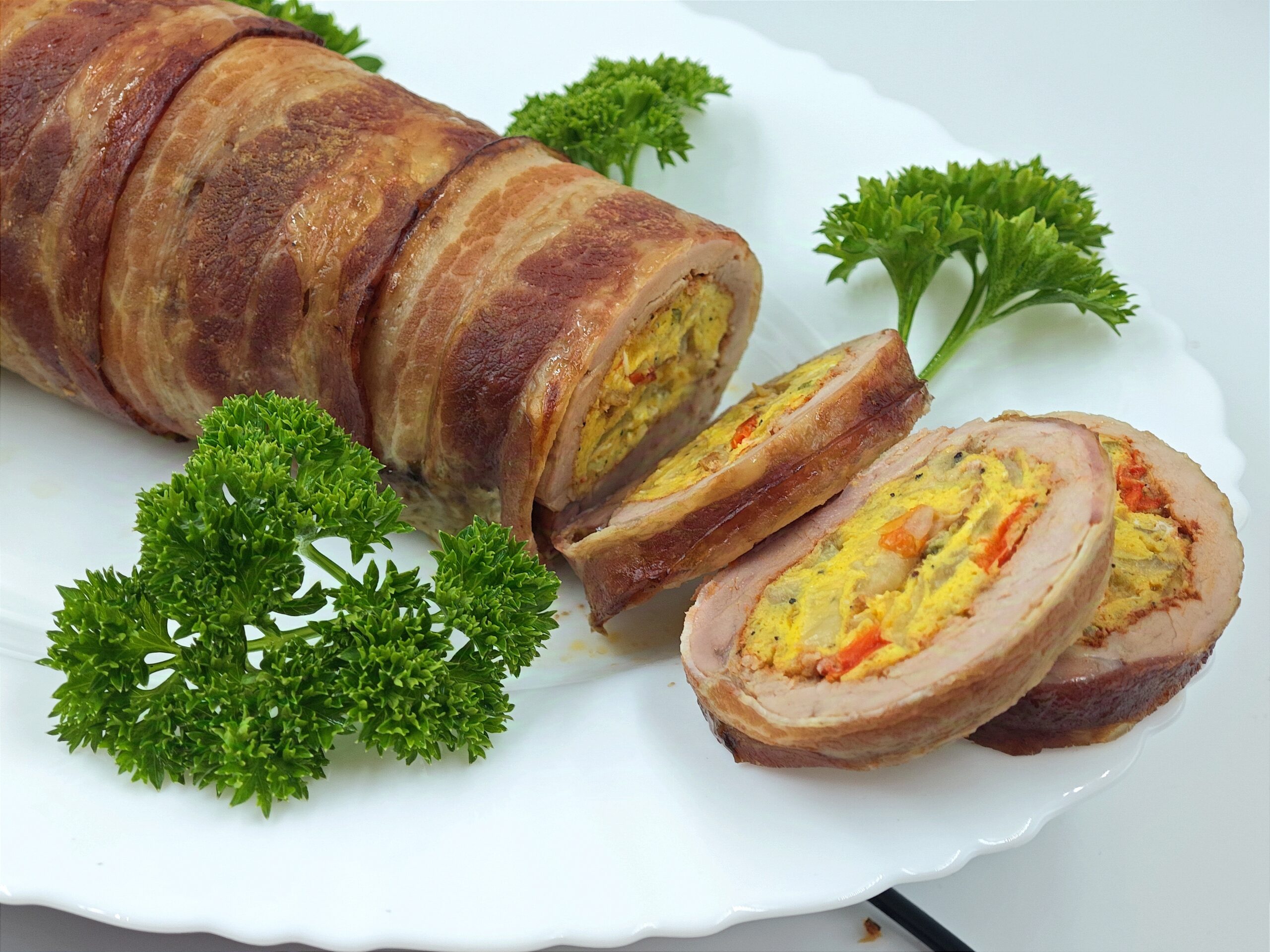 Pork Tenderloin Roll with Omelette Heart