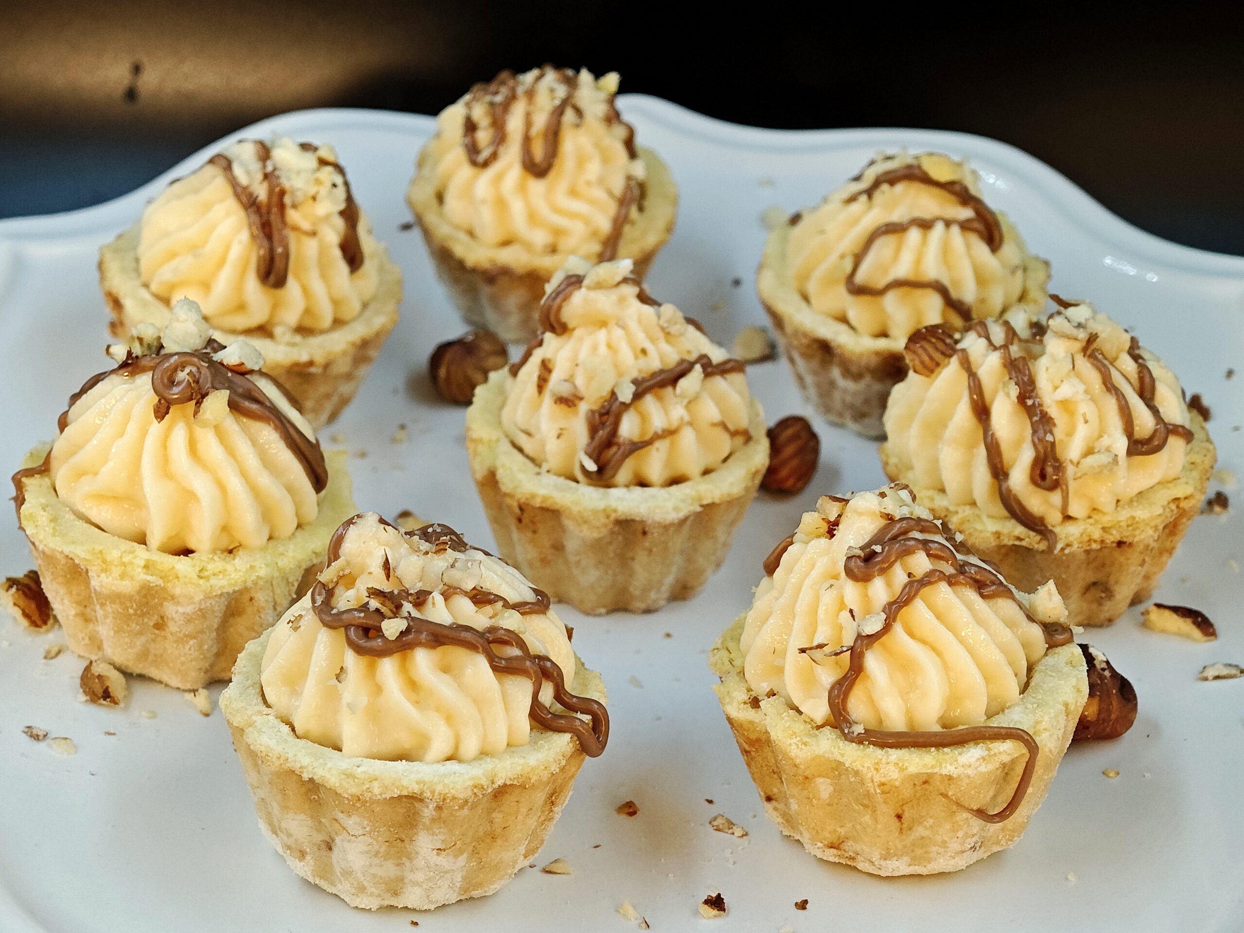 Vanilla and Hazelnut Bavarian Baskets