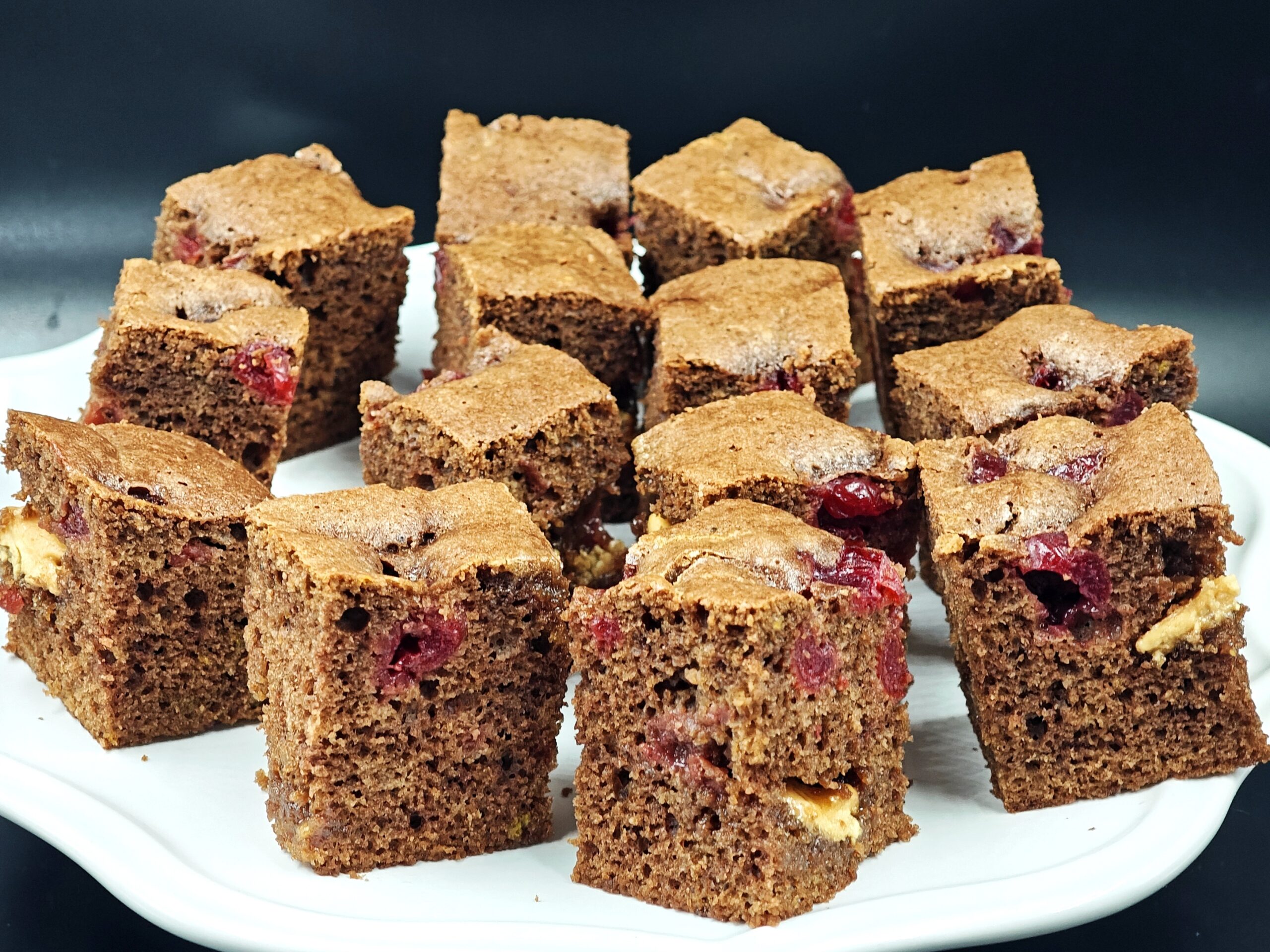 Sour Cherry Cake with Cocoa and White Chocolate