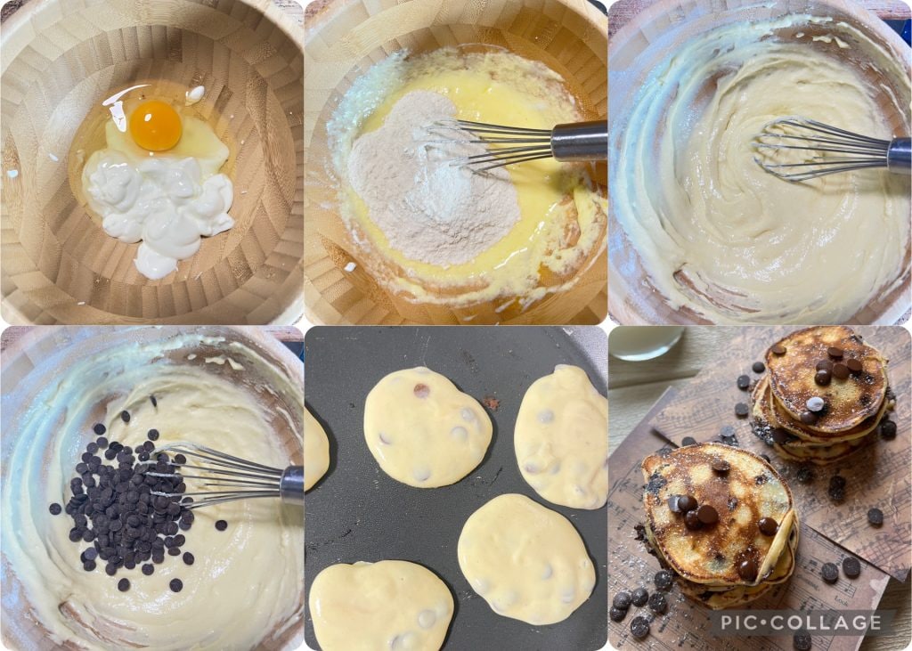 Yogurt and Chocolate Pancakes