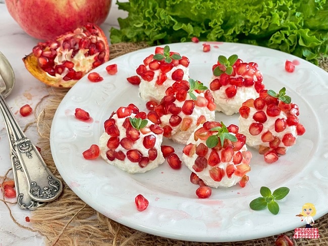 Cheese and POMEGRANATE Balls
