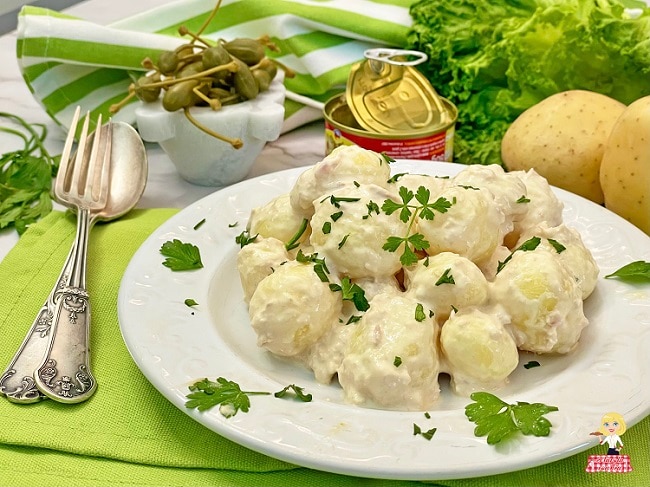 Potatoes with Tuna and Mayonnaise