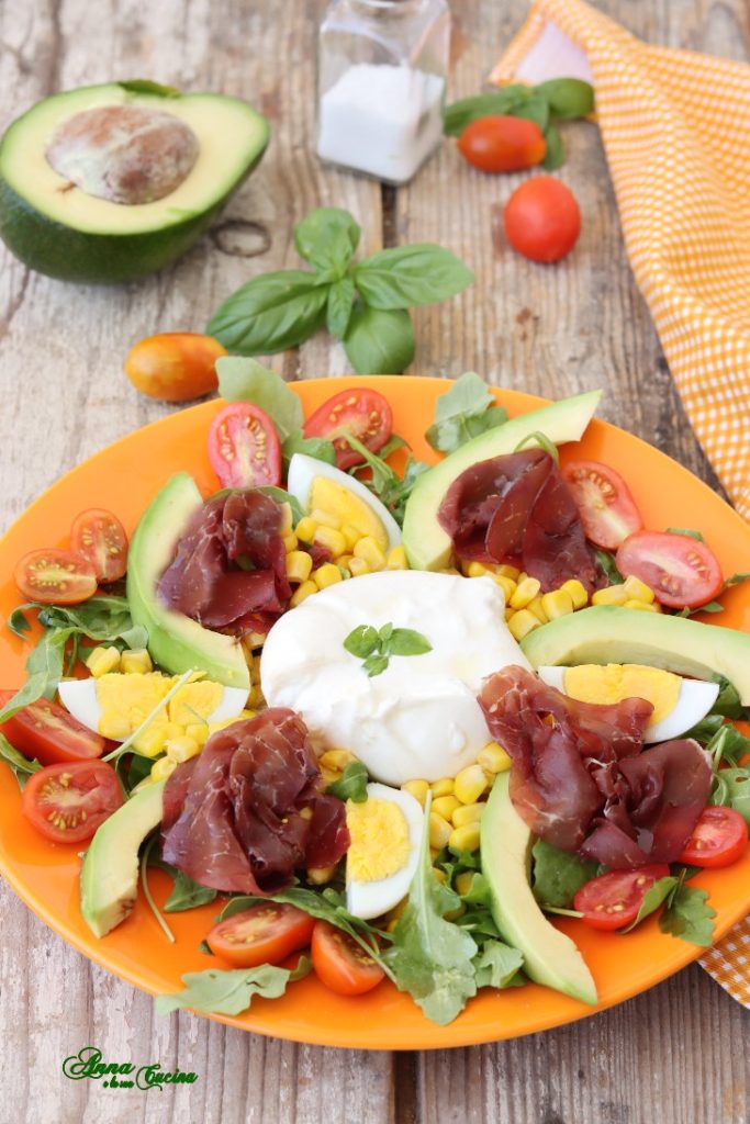 Mixed Salad with Burrata and Avocado