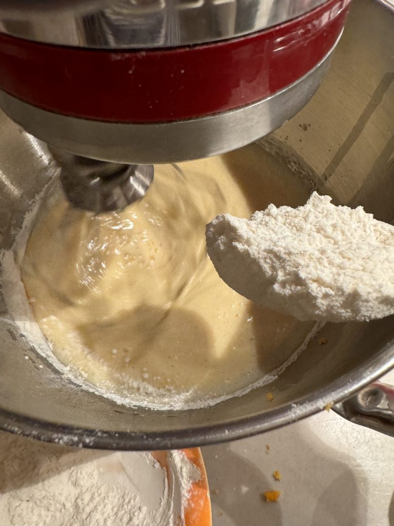 finish with the flour