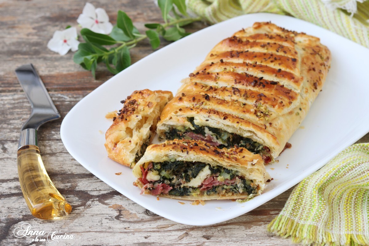 Strudel with Vegetables and Provolone Savory Pie