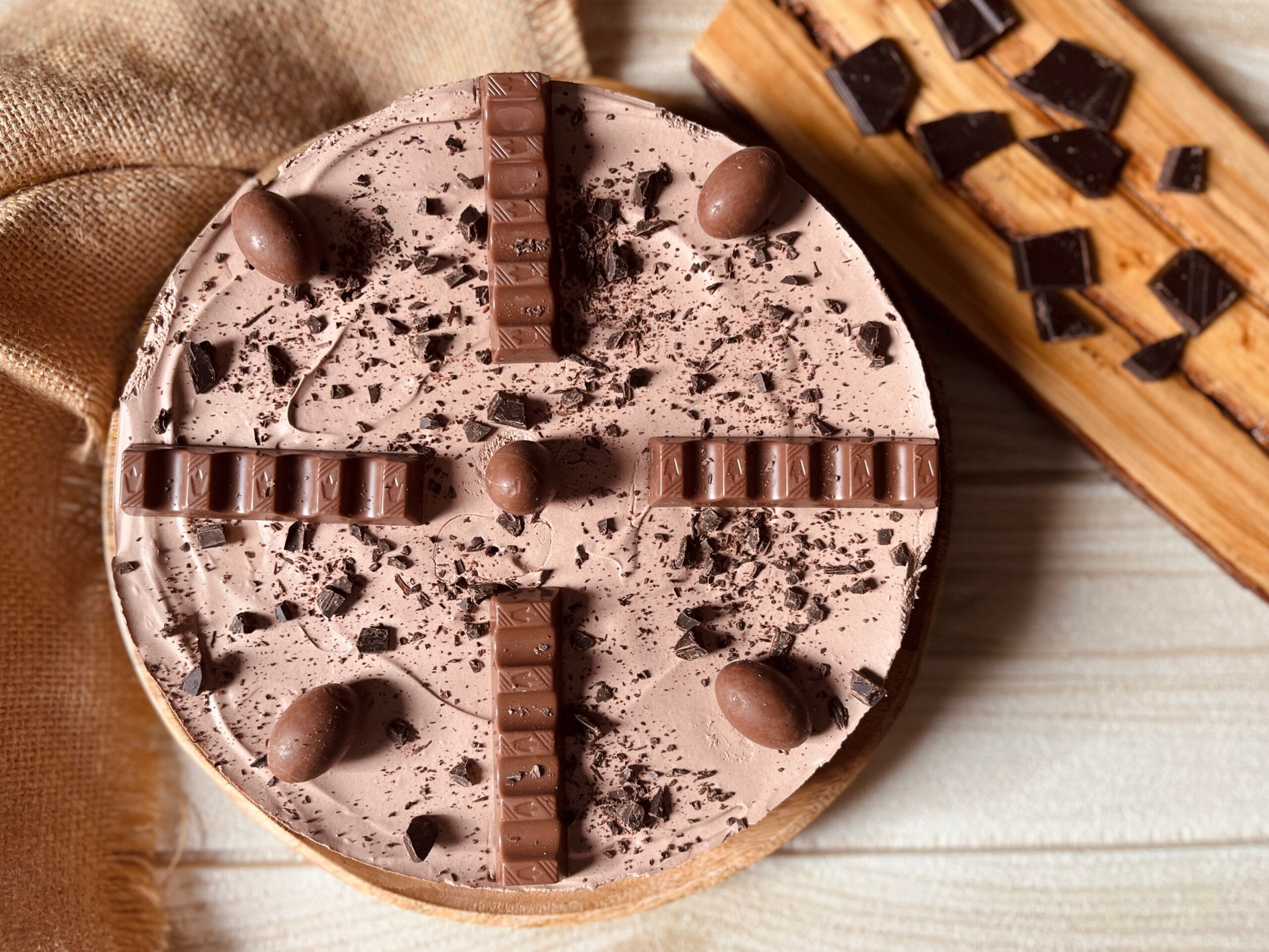 Cold Chocolate Cake with Easter Eggs