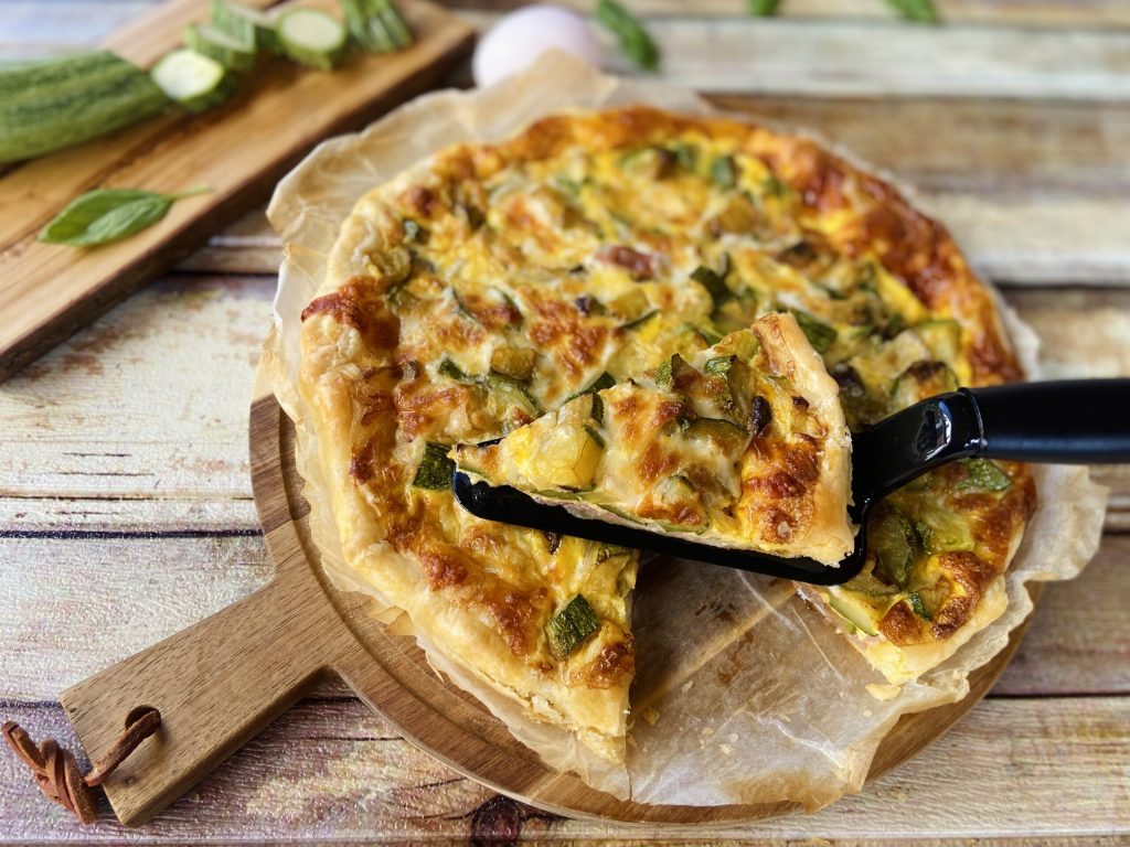 Savory Pie with Zucchini and Bacon