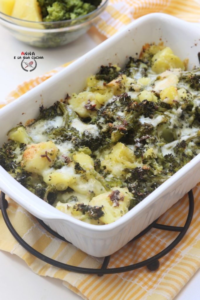 Baked Potatoes and Broccoli Au Gratin