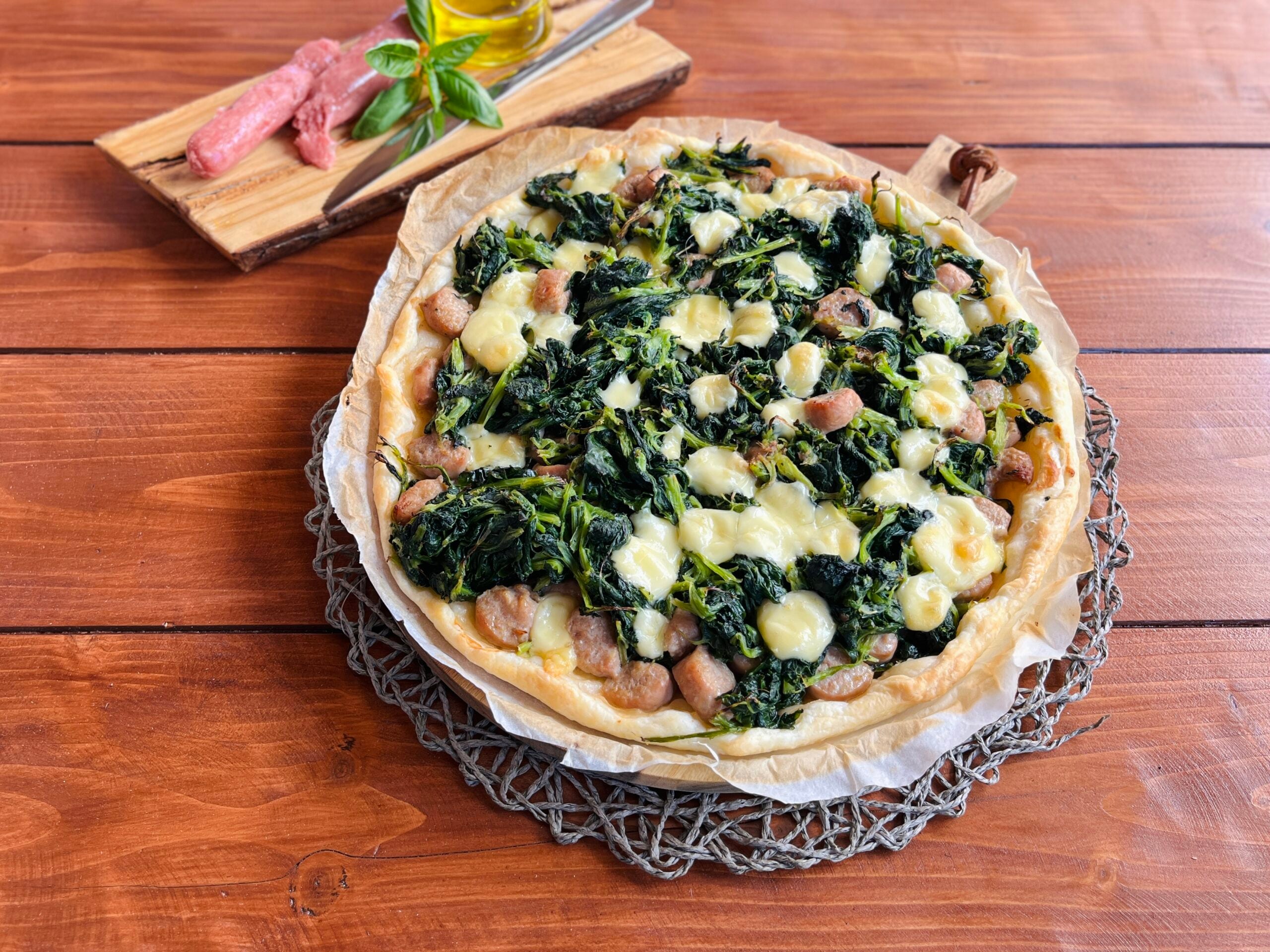 Savory Pie with Sausage and Broccoli Rabe