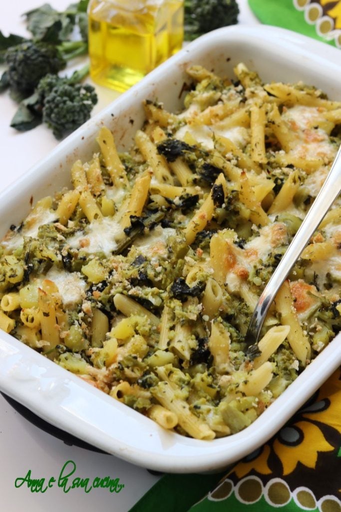 Baked Pasta with Potatoes and Broccoli
