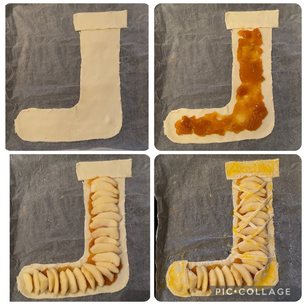 puff pastry apple stocking