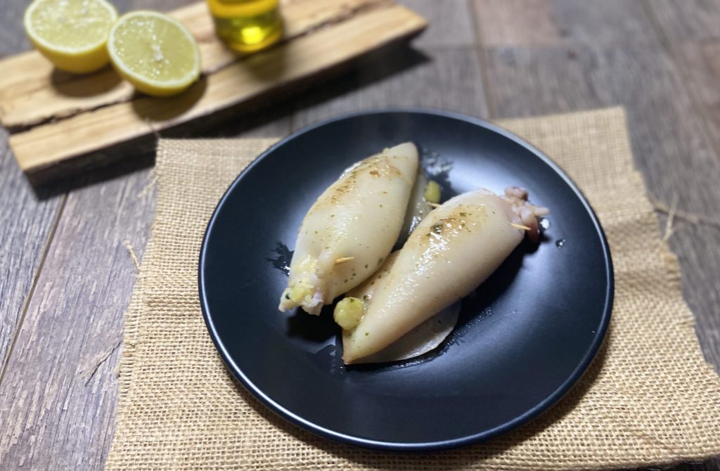 squid stuffed with potatoes