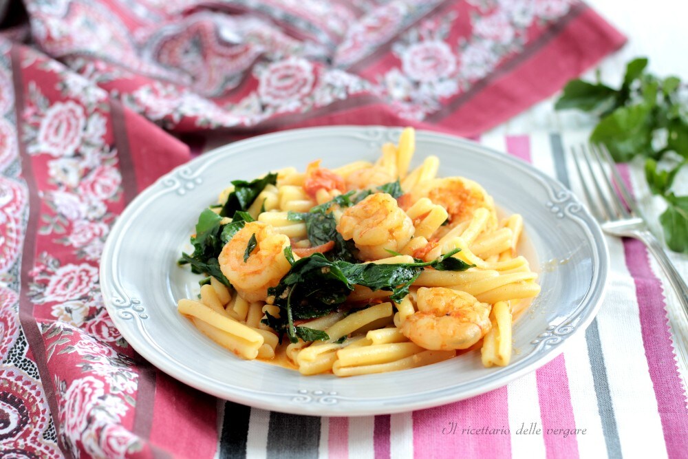 Casarecce with Shrimp and Arugula