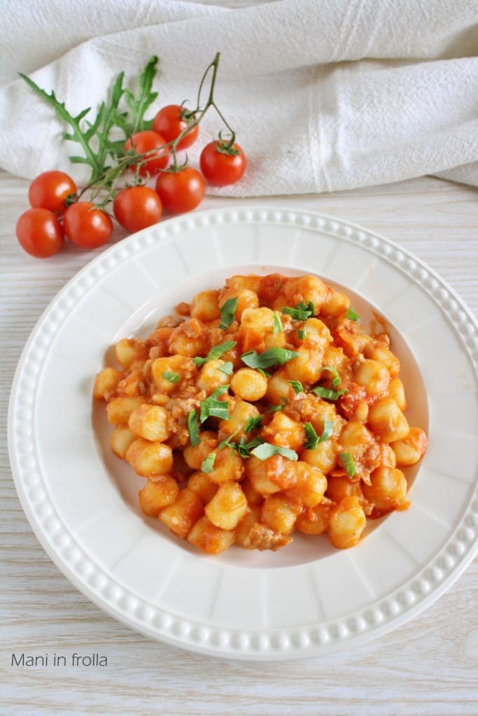 Gnocchetti with Sausage and Cherry Tomatoes