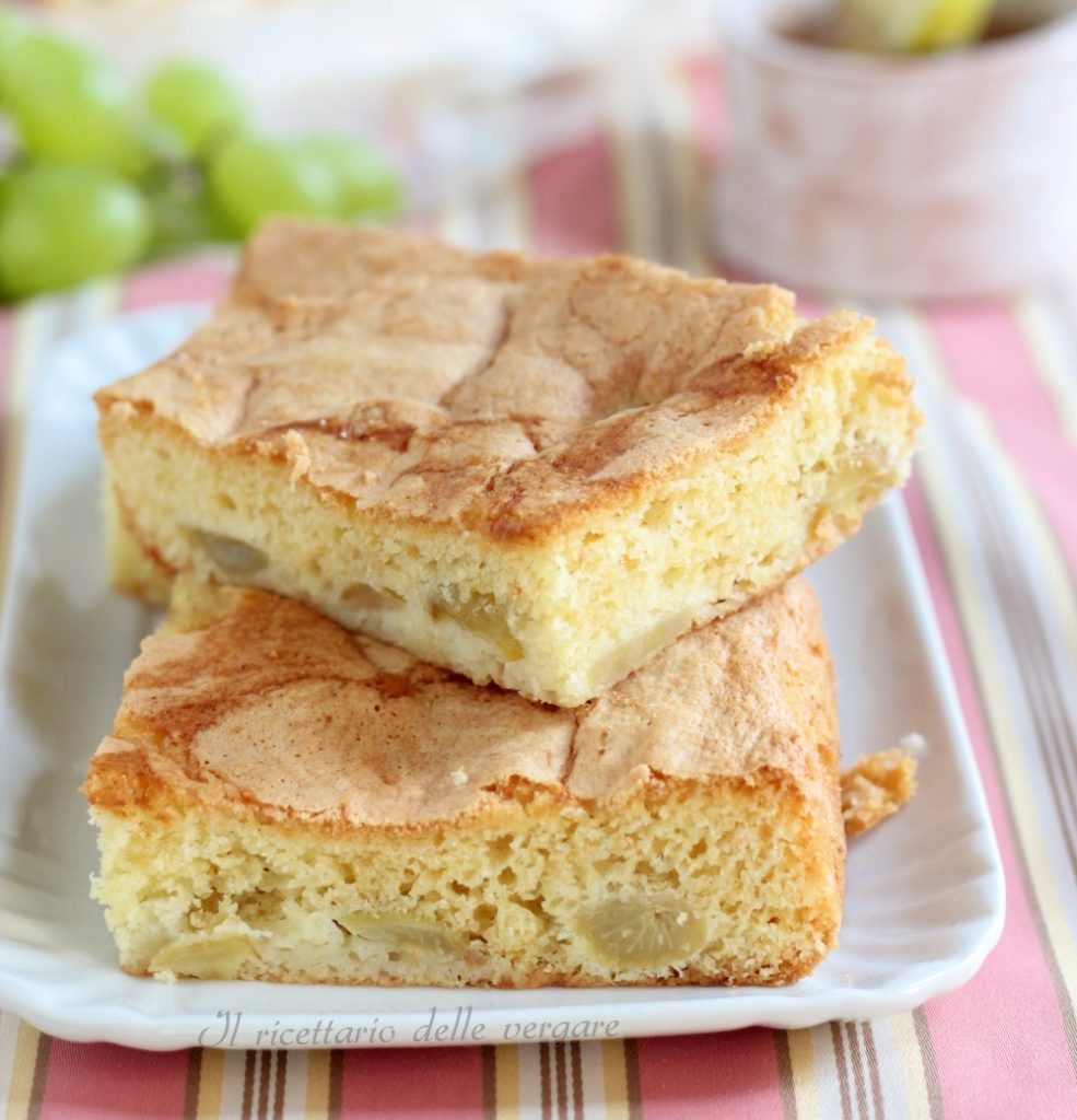 Cake with White Grapes