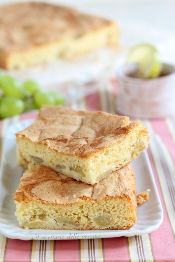 Cake with White Grapes