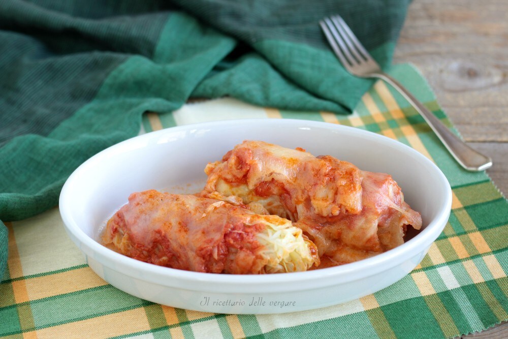 Cabbage Rolls with Meat and Cheese