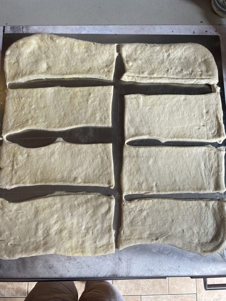 dividing the dough