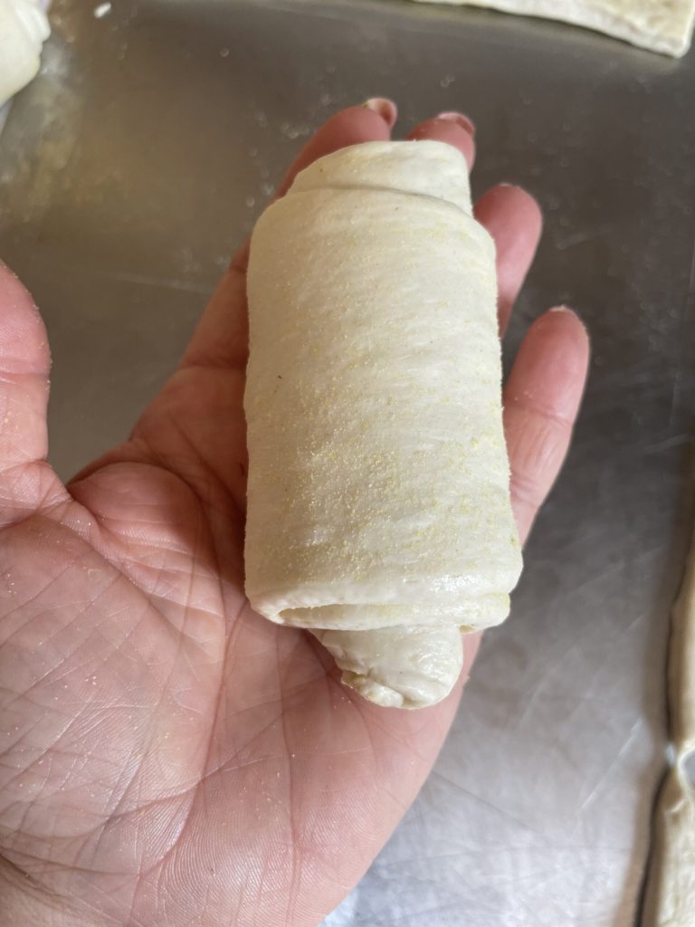 rolled olive oil roll with sourdough