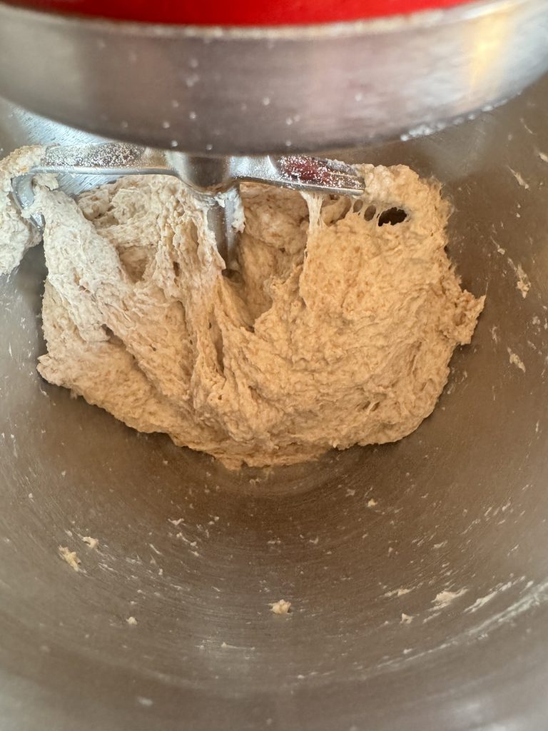 whole wheat sandwich bread with sourdough starter dough